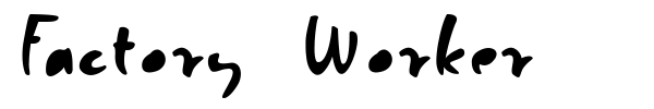 Factory Worker font preview